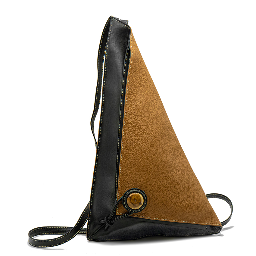 Sac à dos Delta I en cuir marron grainé