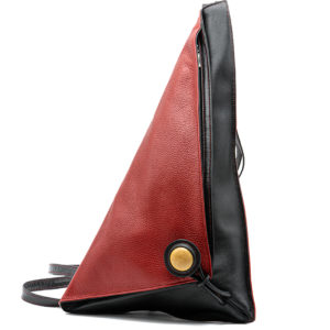 Sac à dos Delta I rouge en cuir grainé