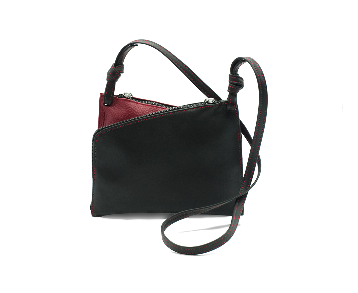 Pochette Mini-Max rouge grainé dos