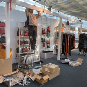 Installation du stand à Montpellier