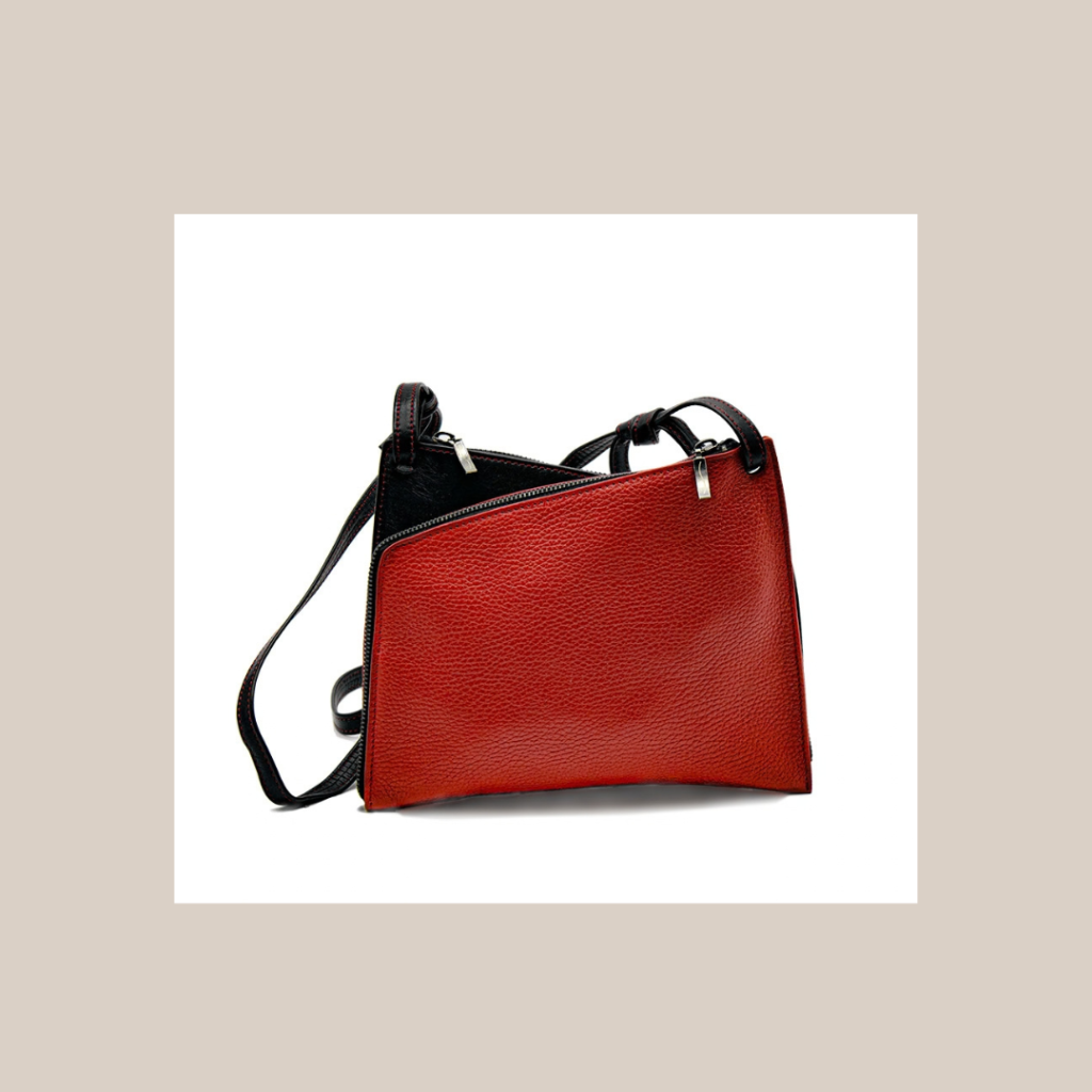 Pochette en cuir grainé